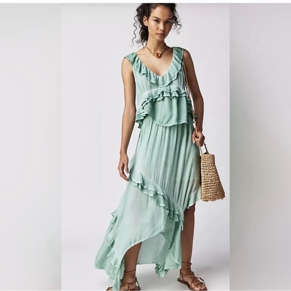 Free People Mint Green Maxi Two Piece Dress